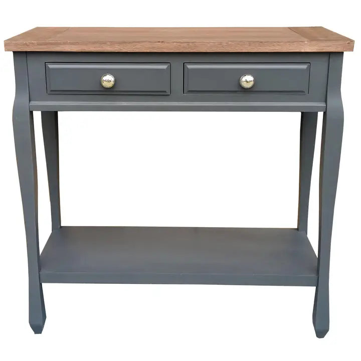 Wooden 2 Drawer Console Table - 80cm