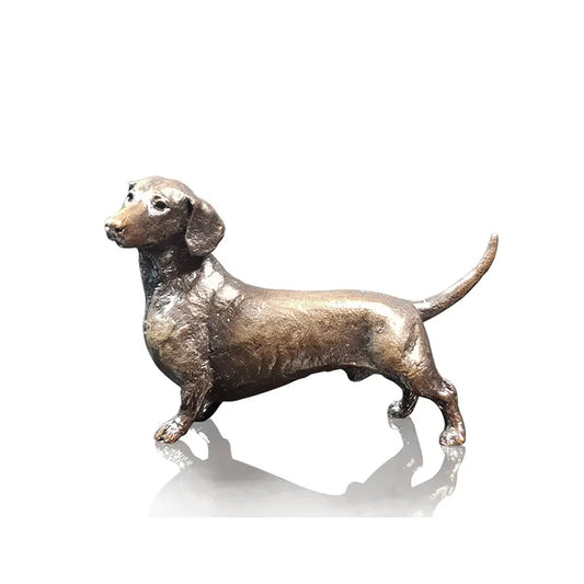 Limited Edition Small Standing Bronze Dachshund - 7cm