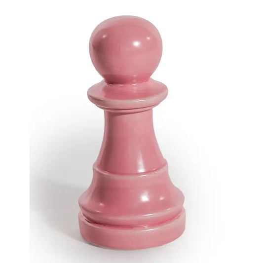 Matt Pink Large Ceramic Pawn Chess Piece Ornament - 17cm