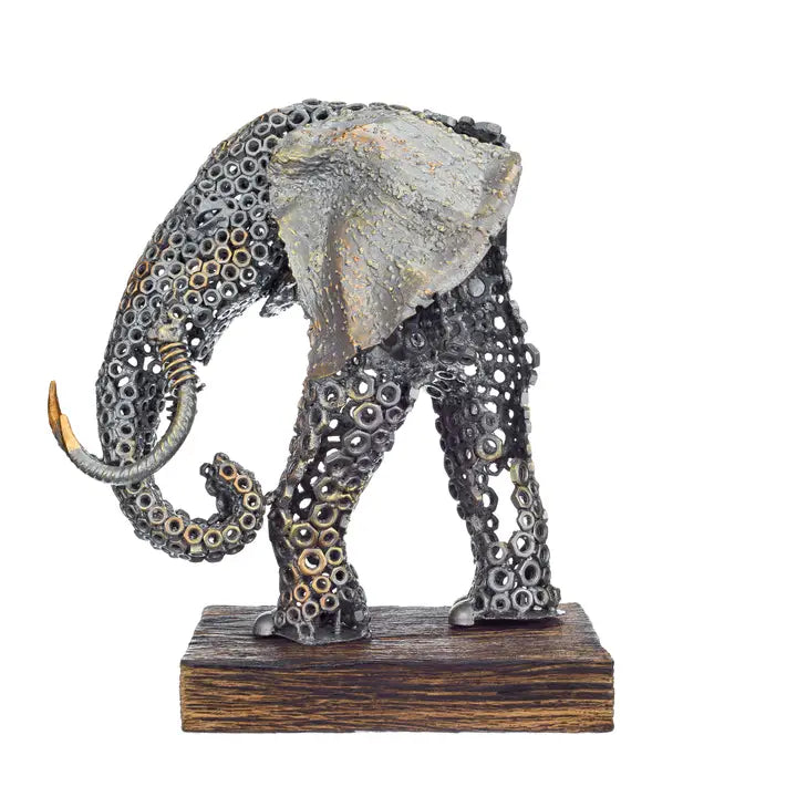 Urban Steel Half Elephant - 36cm