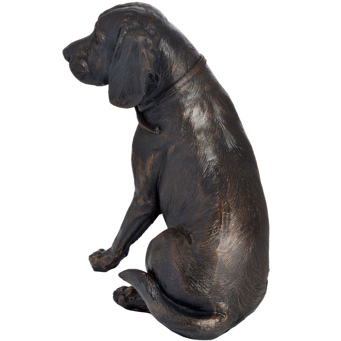 Antique Style Bronze Sitting Spaniel 17cm