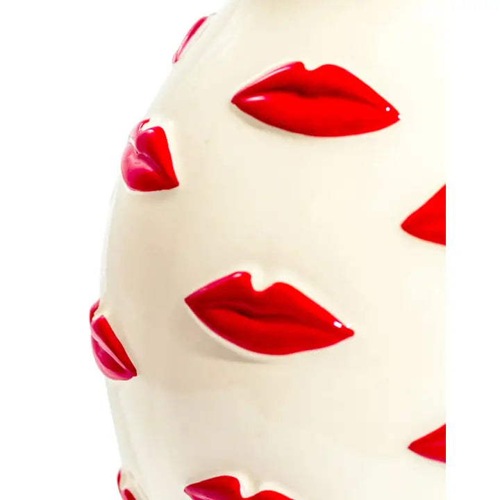Large Multi Red Lips Vase - 37.5cm