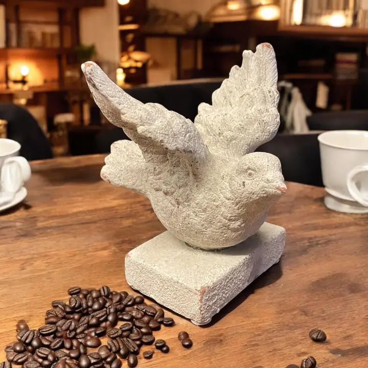 Resin Bird on Plinth - 10cm