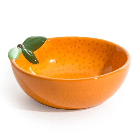 Ceramic Orange Storage Bowl - 12cm