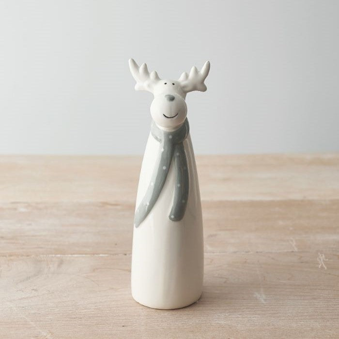 Ceramic Tall Reindeer Ornament 14.5CM