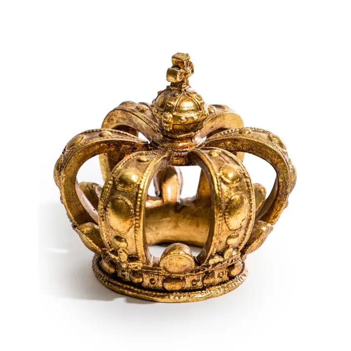 Antique Gold Regal Crown Ornament - 11.5cm