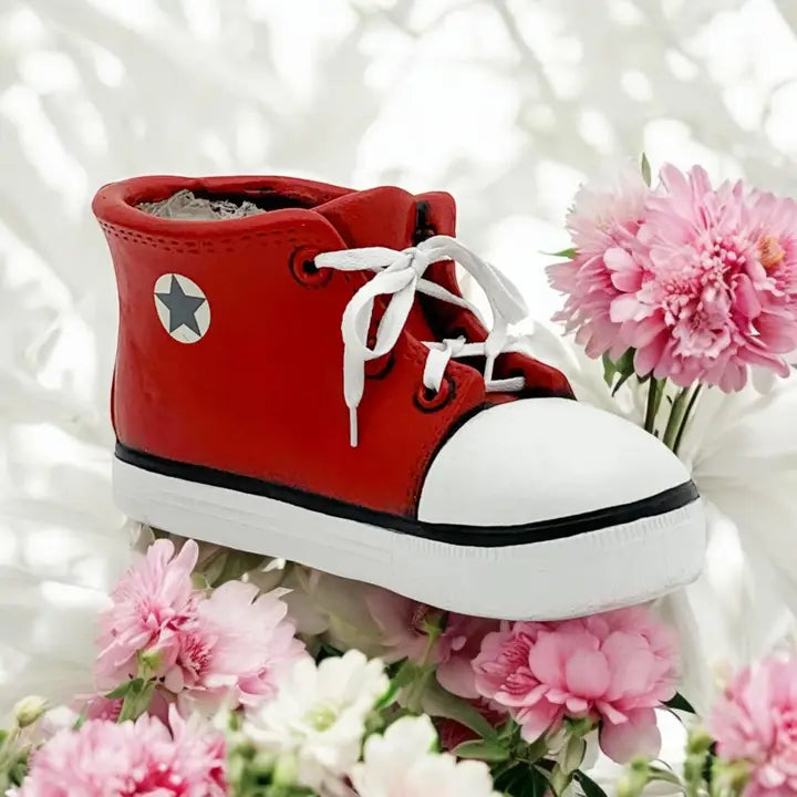 Red Converse-Style Trainer Planter - 34cm