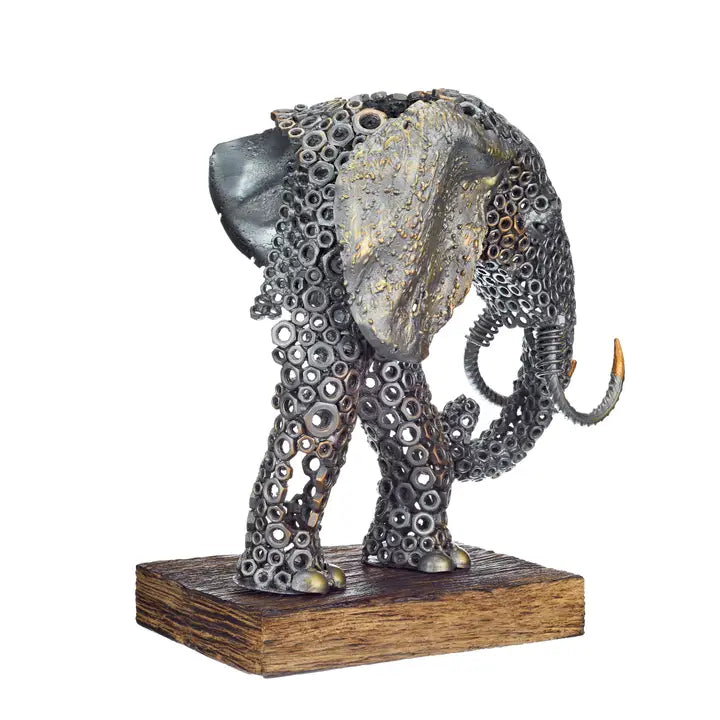 Urban Steel Half Elephant - 36cm