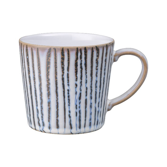 DENBY STONEWARE LIGHT GREY VERTICAL LARGE MUG - 400ml