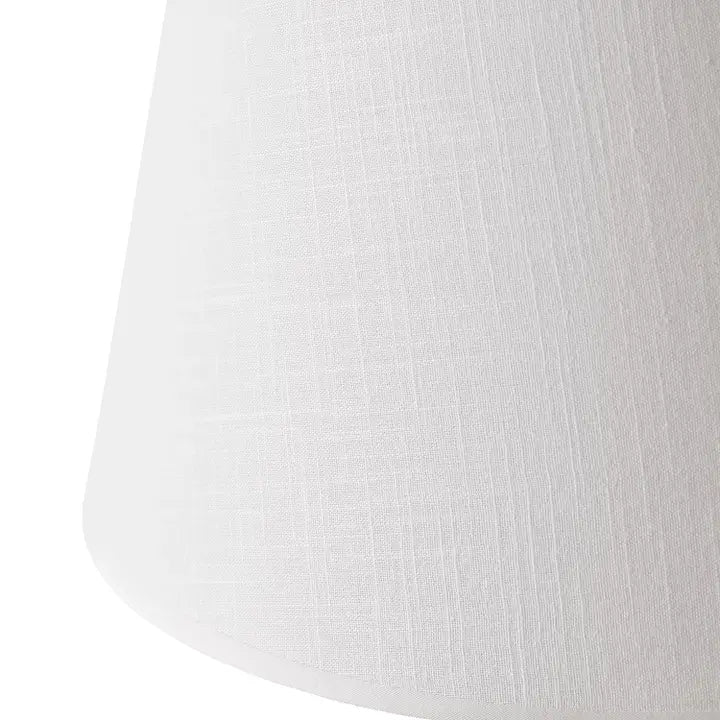 Matte Black Table Lamp with Barley Twist Base and White Linen Shade - 52cm