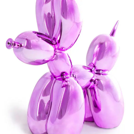 Large Electro Pink Dog Figure - 26.5cm