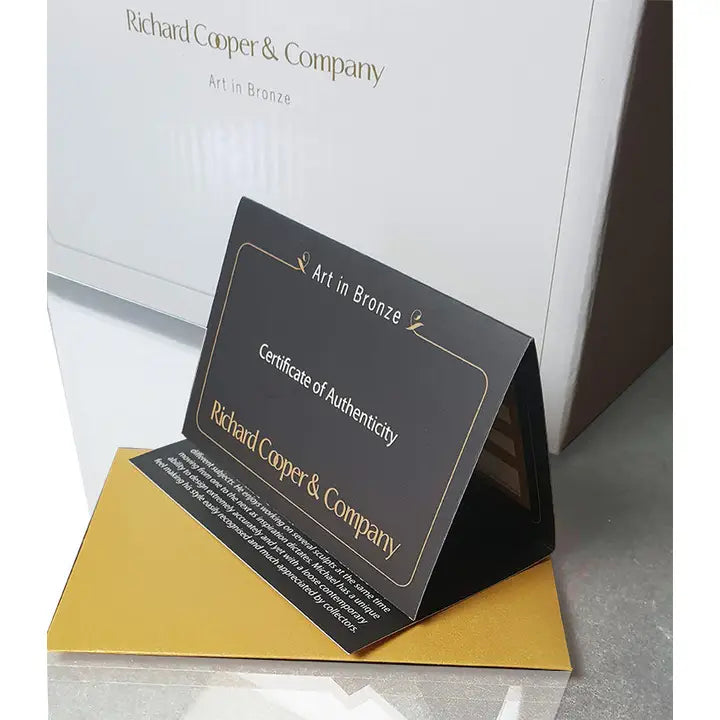 Limited Edition Bronze Otter Pair Playing - 13.2cm