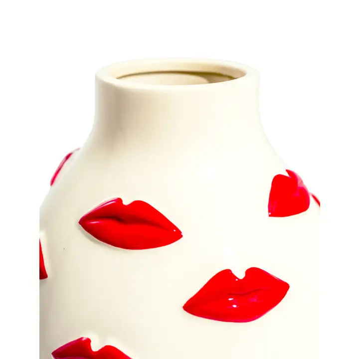 Large Multi Red Lips Vase - 37.5cm
