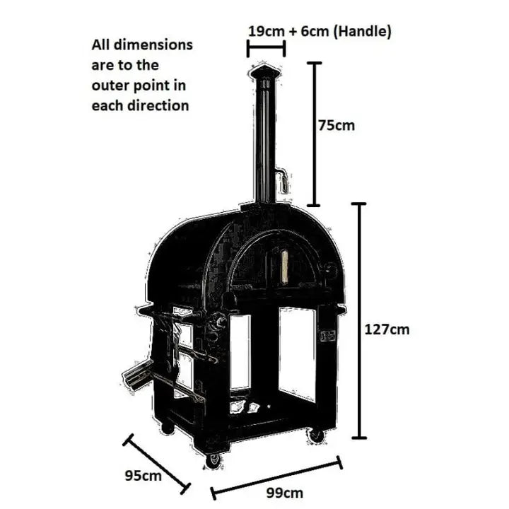 Stainless Steel Outdoor Pizza Oven with Accessories