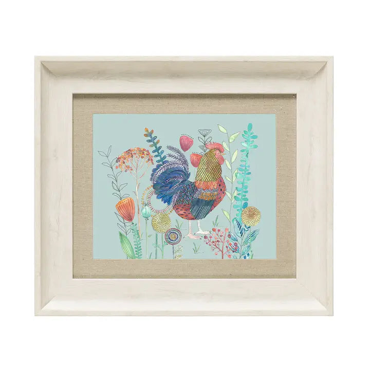 Tobias Framed Print Birch/Robins Egg - 46x46cm