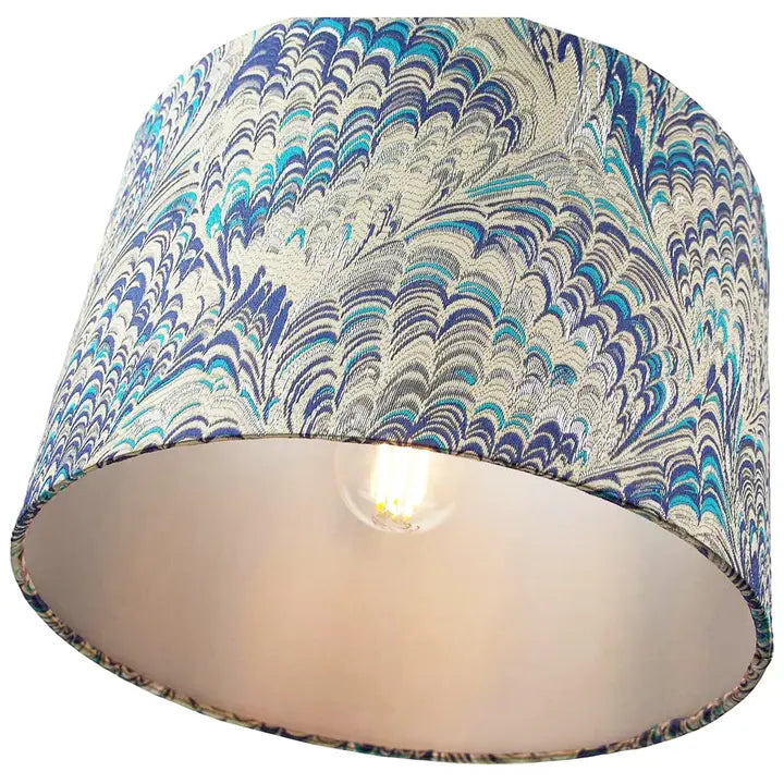 Contemporary and Vivid Peacock Print Table/Pendant Lamp Shade - 12"