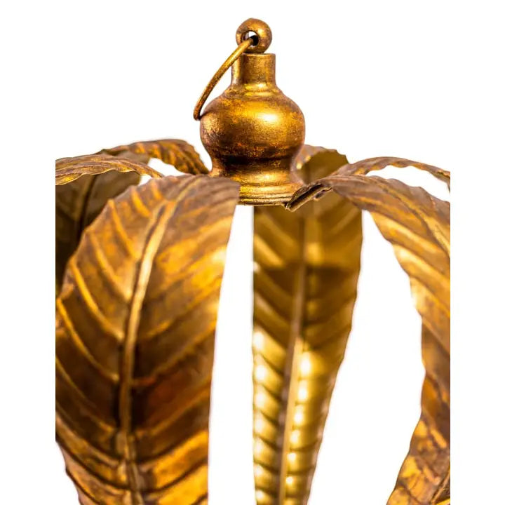 Gold Metal Crown Floor Lamp - 109cm