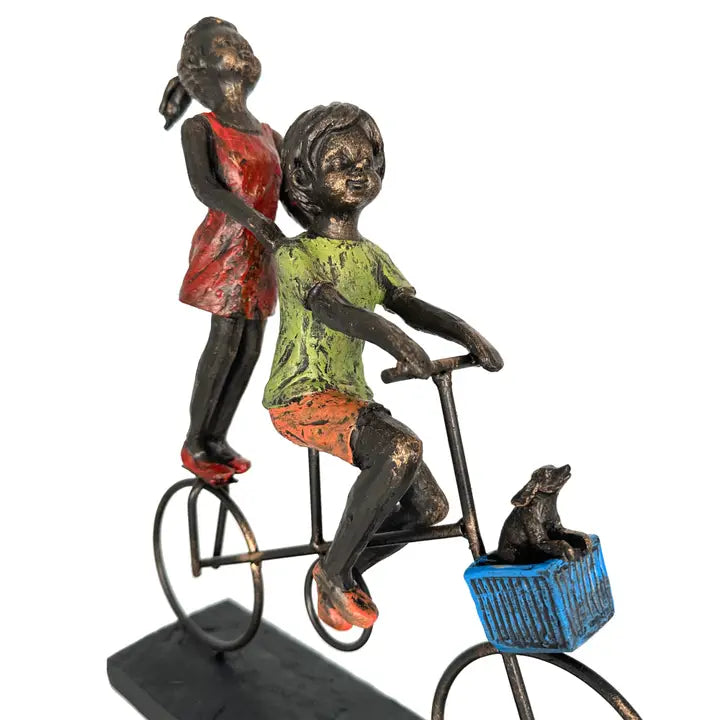 Children Riding Bicycle - 32cm