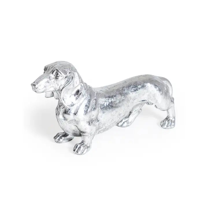Antique Silver Dachshund Figure - 41.5cm