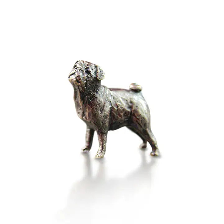 Butler & Peach Miniature Bronze Pug - 3.5cm