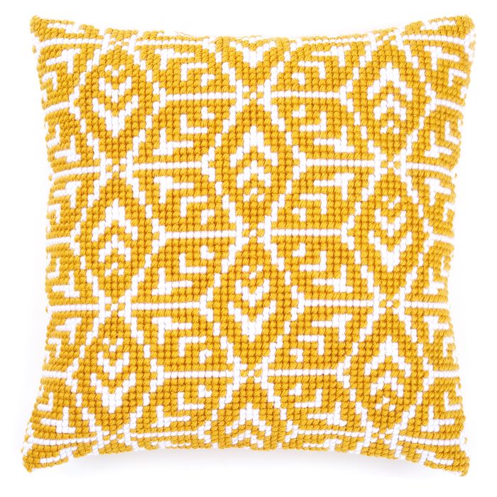 Geometric Printed Cross Stitch Tapestry Kit, Cushion Front Tapestry Kit