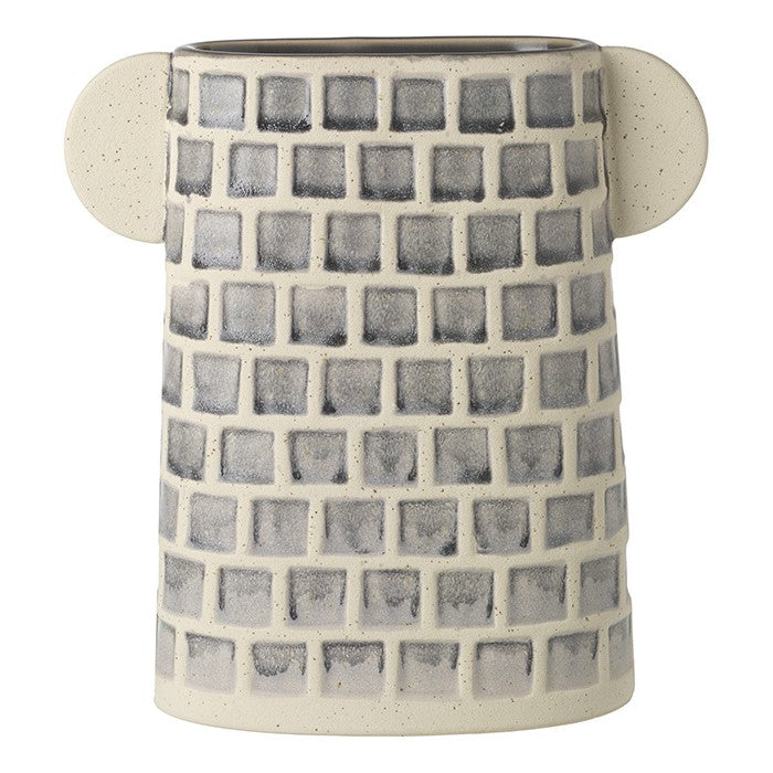 Sculptural Dark Grey Abstract Vase - 25.8cm