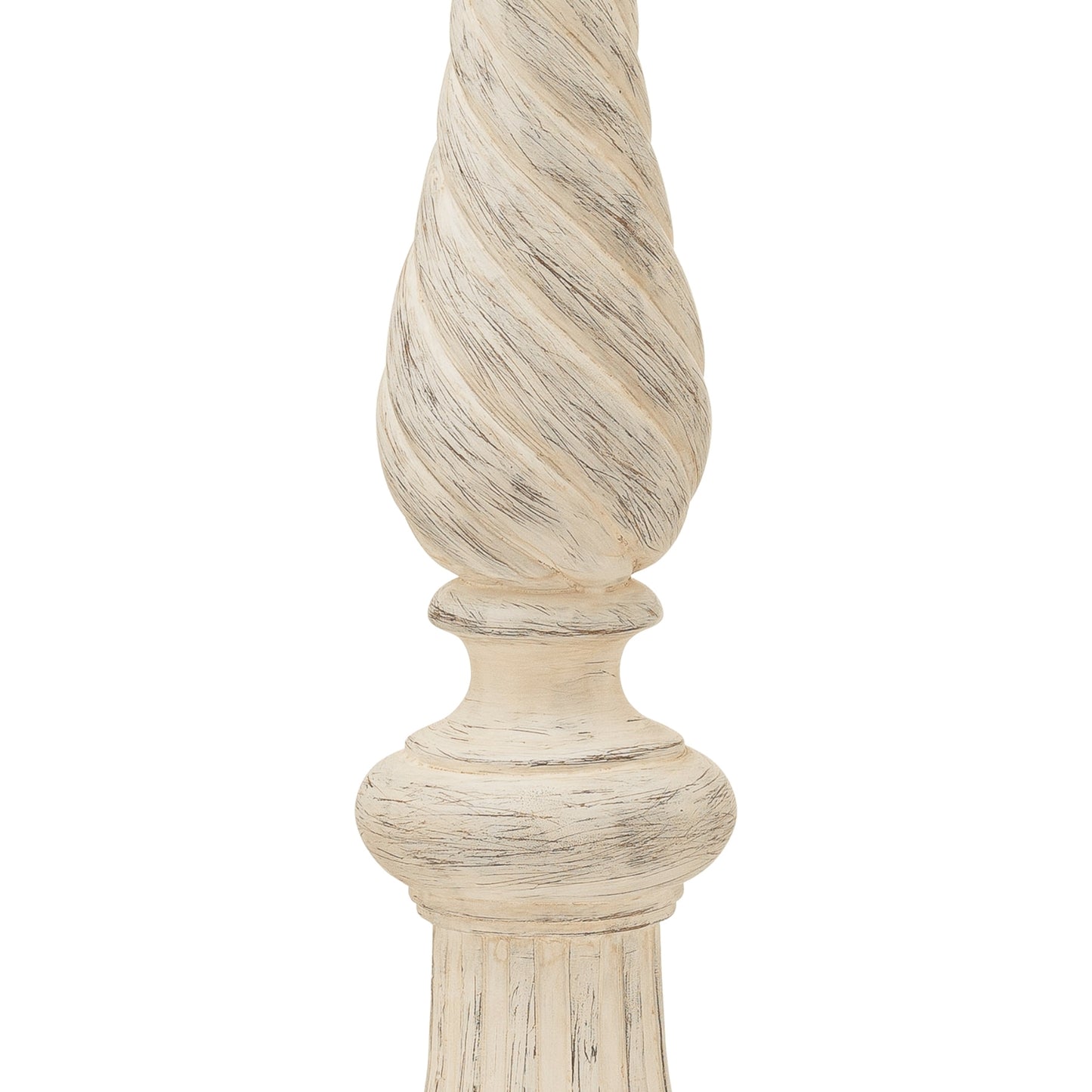 Twisted Antique Style Cream Candle Stick 40cm