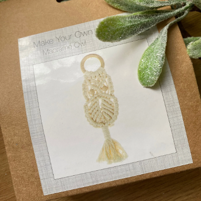Macrame Kit Owl | Owl Macrame Kit | Macrame Mini Kit For New & Experienced Craft