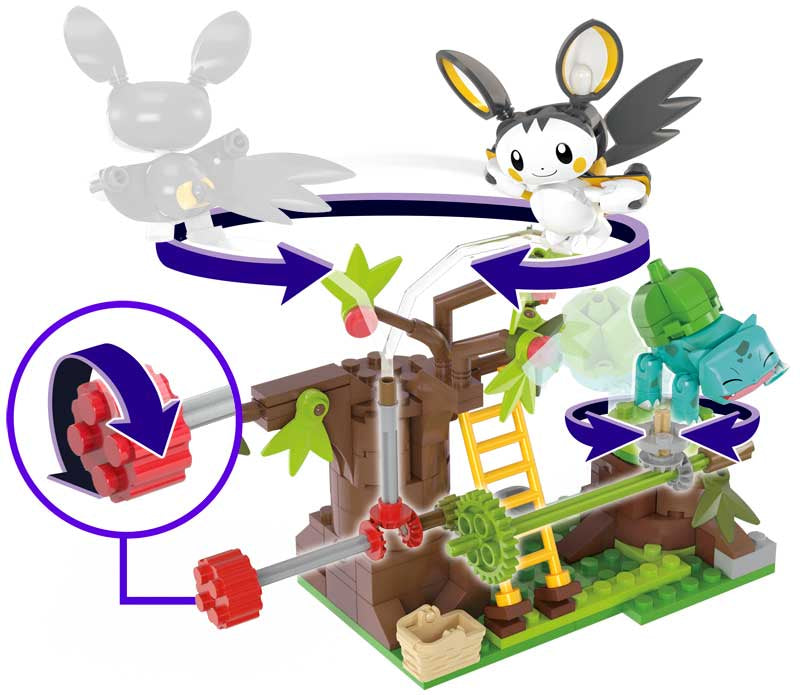 Pokemon Emolga & Bulbasaur Charming Woods MEGA