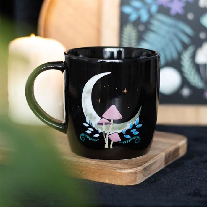 Black Mystical Moon Ceramic Mug - 340ML