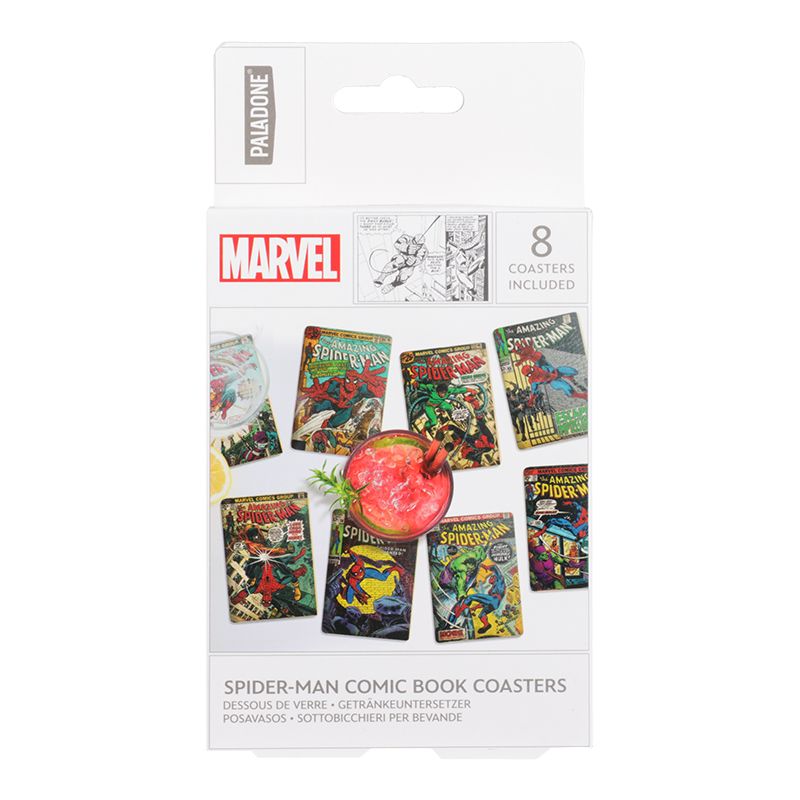 Spiderman Comic Book Coasters - Set of 8