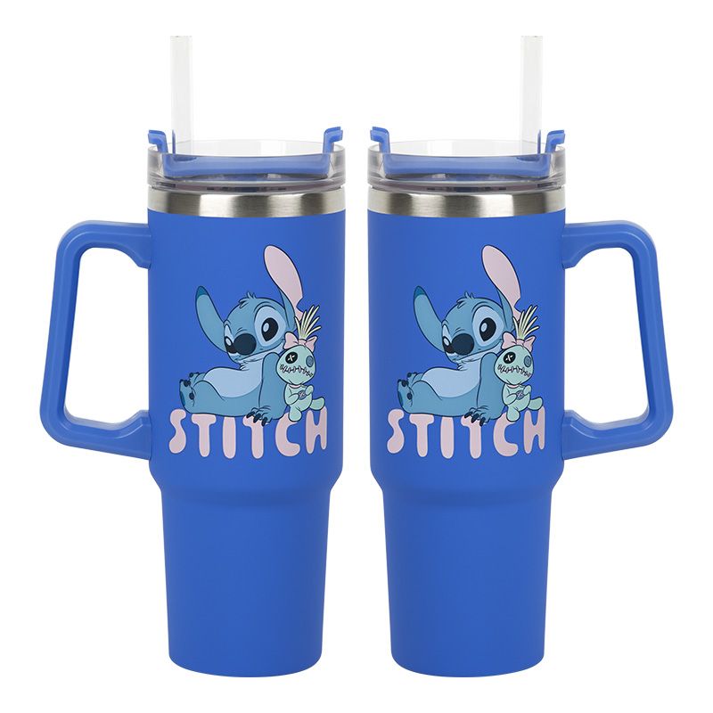 Stitch Insulated Travel Cup W/ Straw - 900ml