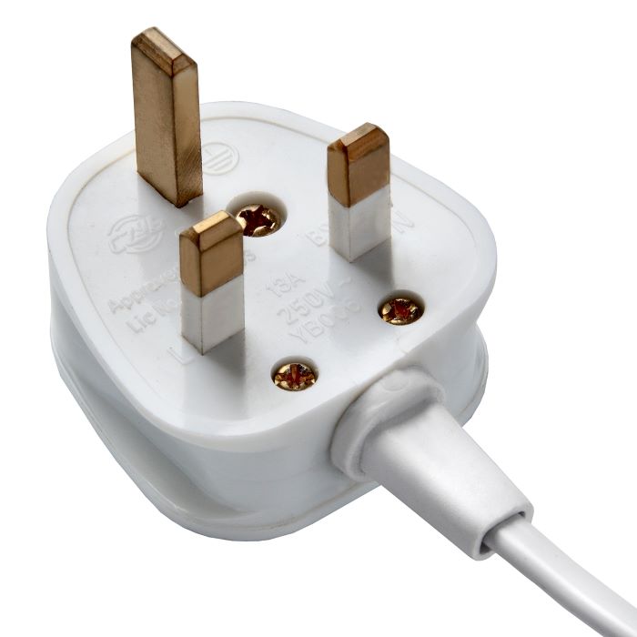 Distressed White Wooden Table Lamp W/ Shade - 51cm