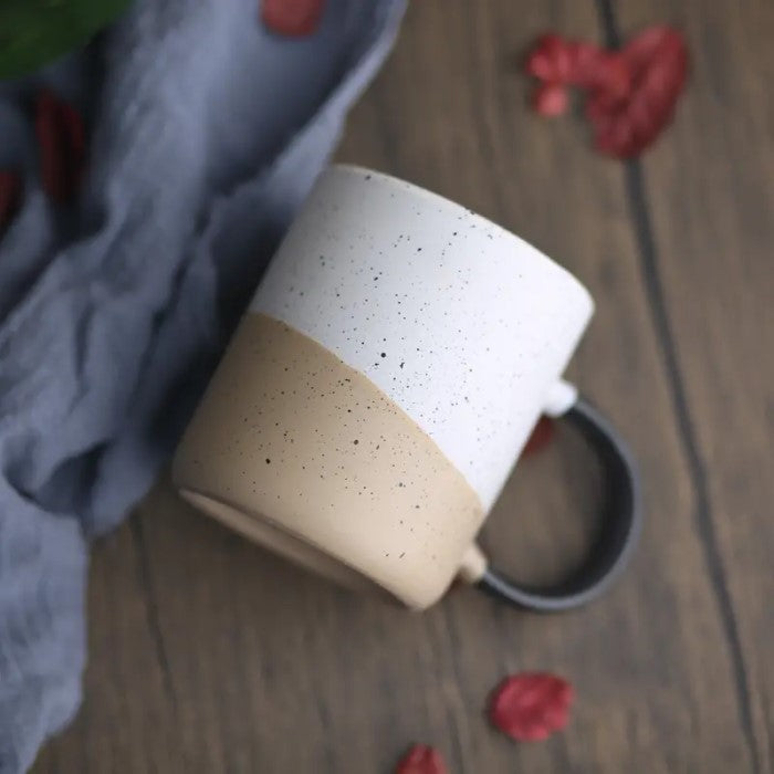 Speckled Two-tone Ceramic Mug - 9.8cm