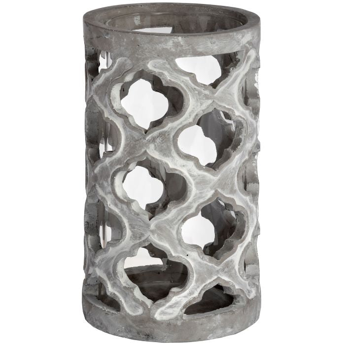 Stone Patterned Lantern/Candle Holder - 26cm
