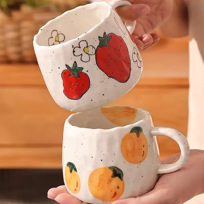 Speckled Strawberry Ceramic Mug - 7.3cm