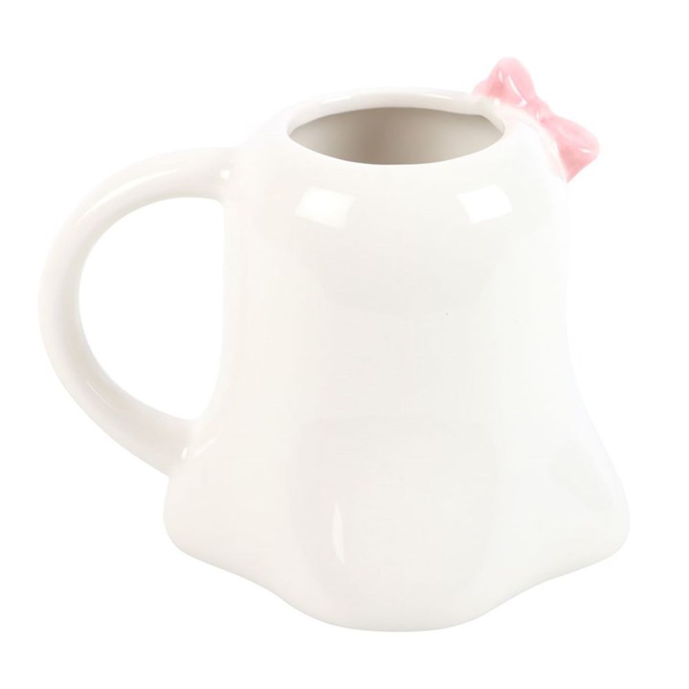 Miss Boo Ghost Shaped Mug with Bow - 440ML