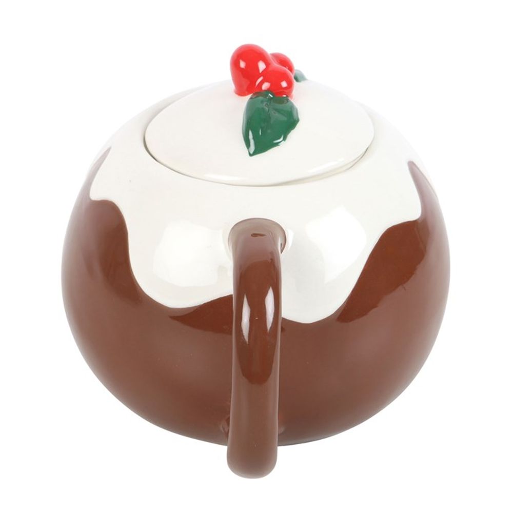 Christmas Pudding Ceramic Mug W/ Lid - 470ml
