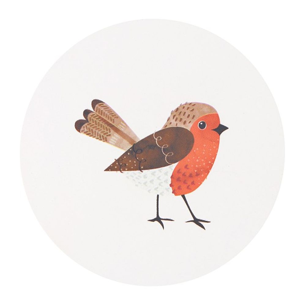 Winter Robin Coaster Set - Set Of 4