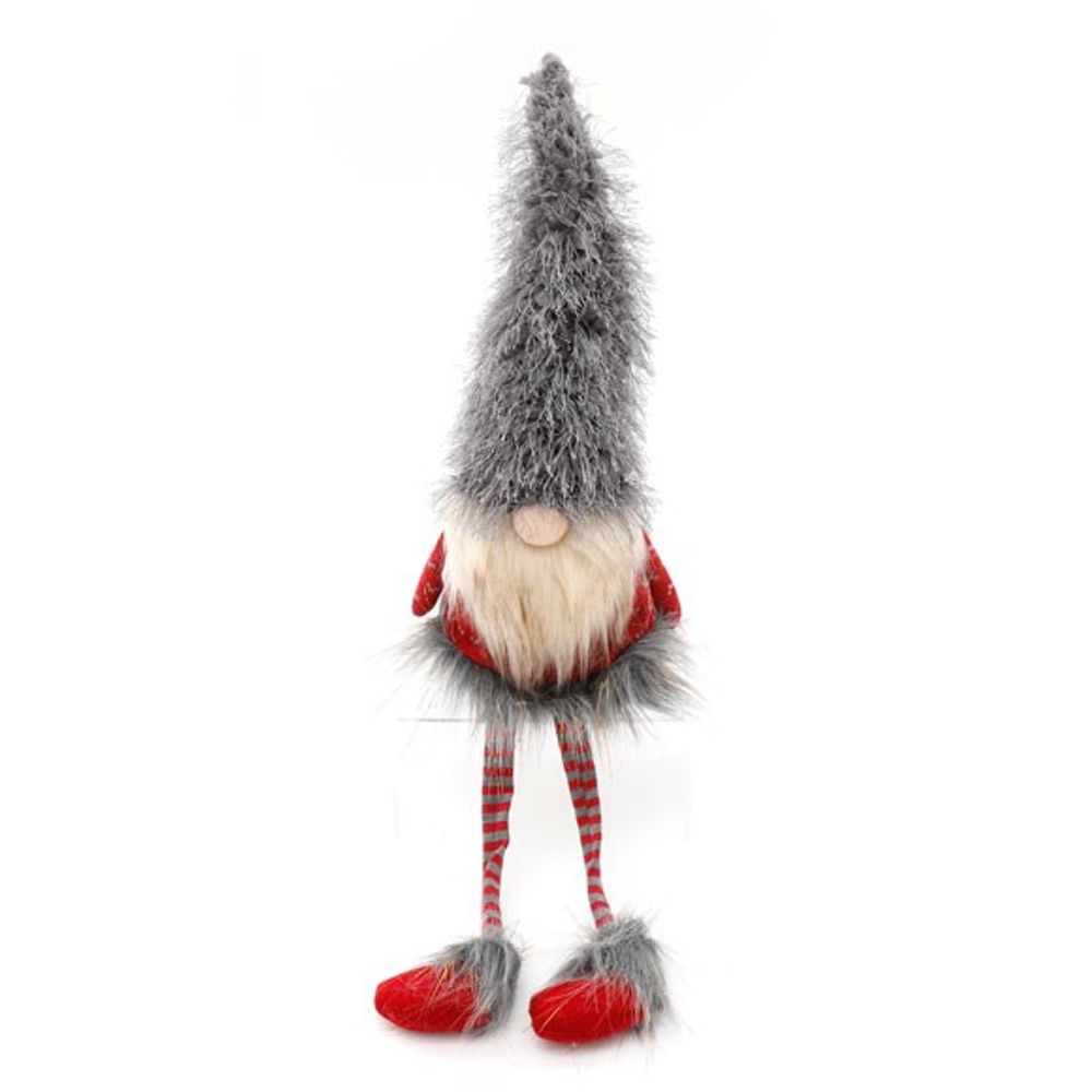 Grey and Red Christmas Gonk with Dangly Legs - 67cm