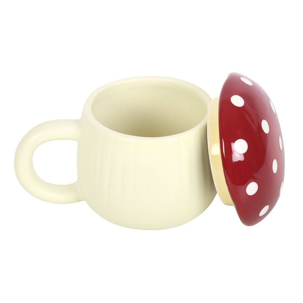 Mushroom Shaped Ceramic Mug W/ Lid - 380ML