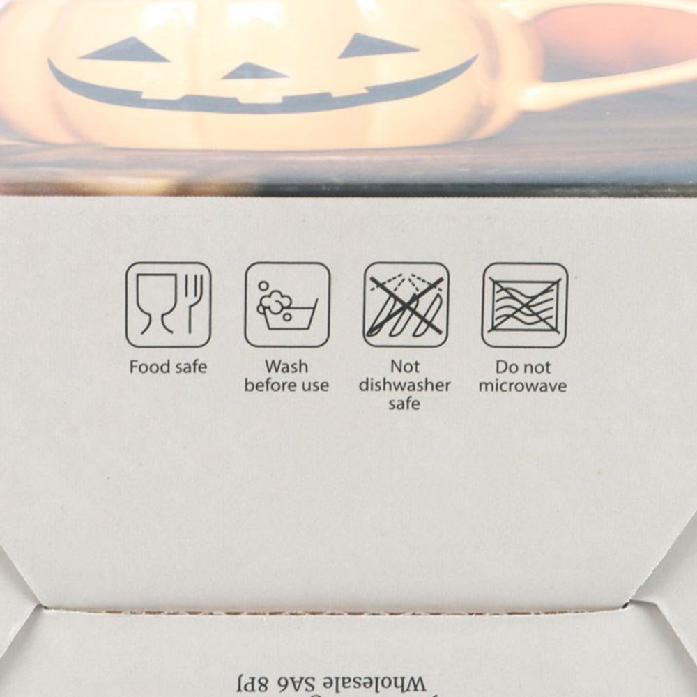 Orange Jack-o'-Lantern Pumpkin Shaped Mug - 380ML