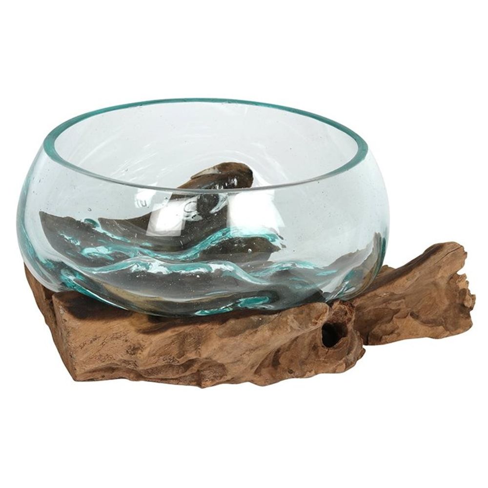 Small Molten Glass on Root Wood - 20cm