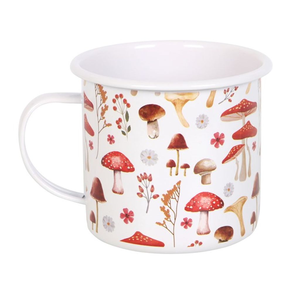 Mushroom Print Enamel Mug - 500ml