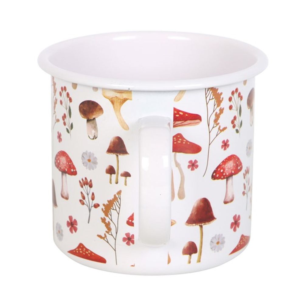 Mushroom Print Enamel Mug - 500ml