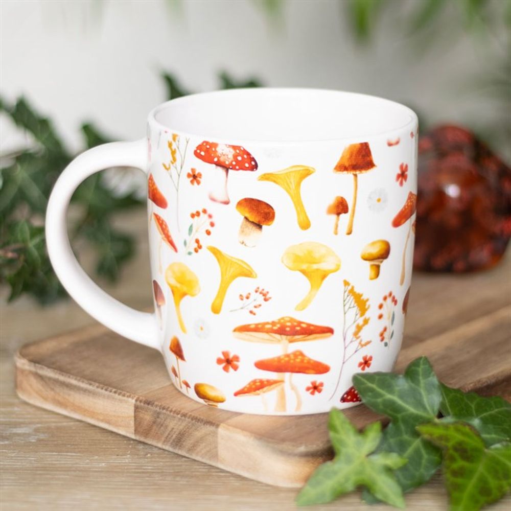 Ceramic Mushroom Print Mug - 360ml