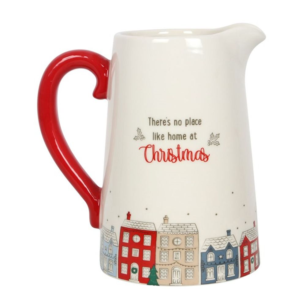 Christmas Village Ceramic Flower Jug - 17cm