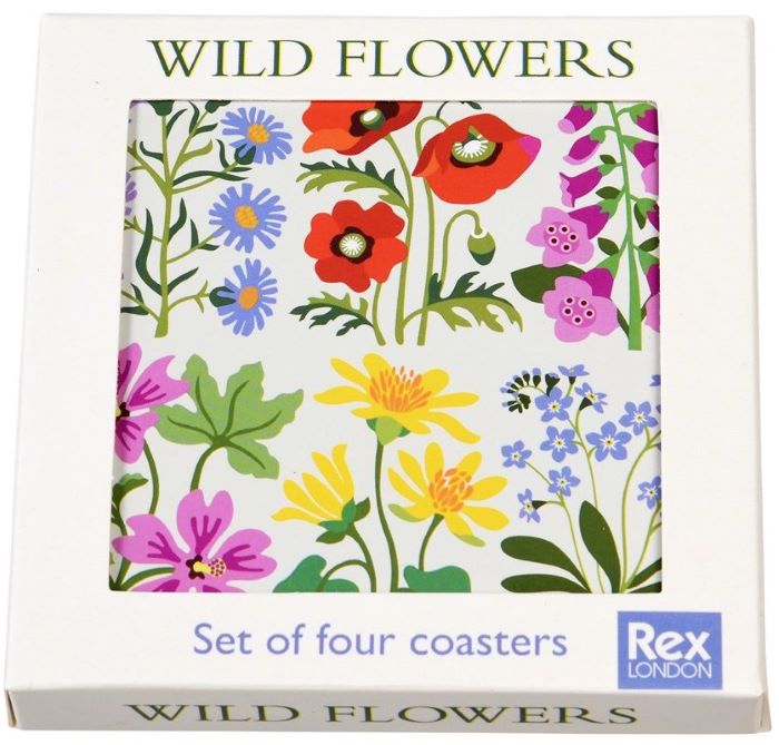 Wild Flower Coasters - Set of 4 - 10cm
