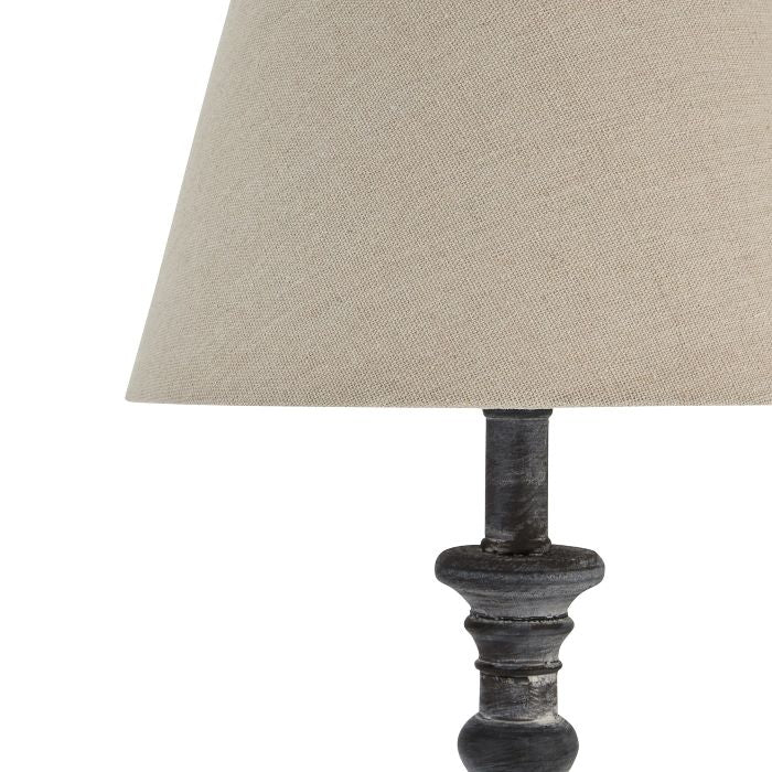 Hand-Made Wooden Column Table Lamp - 50cm