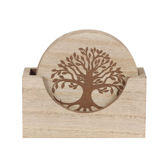 Wooden Tree Of Life Coaster Set of 4